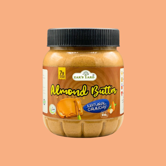 iShopping - Zaksyard Almond Butter (All Natural) Crunchy 510g