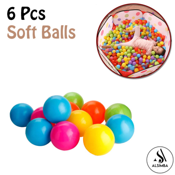 iShopping - Alsimba Soft Plastic Tent Balls Set for Play House Tent and Swimming Pool (6-Balls-Set)