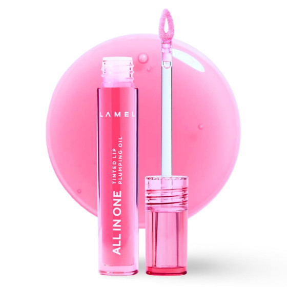 iShopping - Lamel All In One Lip Tinted Plumping Oil - 402 Pink Sparkle