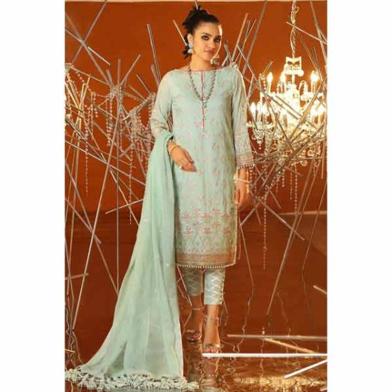 iShopping - Al Karam Festive Collection 2020 3 Piece (FC-10D-20-Blue)