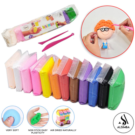 iShopping - Alsimba Non-Toxic Air Dry Clay Set for Kids Multicolor (AS-0035)