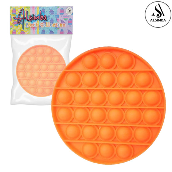 iShopping - Alsimba Push Popit Bubble Silicone Toy Circle Orange (AS-0036)