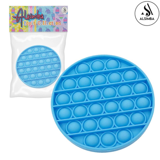 iShopping - Alsimba 5 Inch Push Pop It Toy Circle Shape Blue (AS-0038)