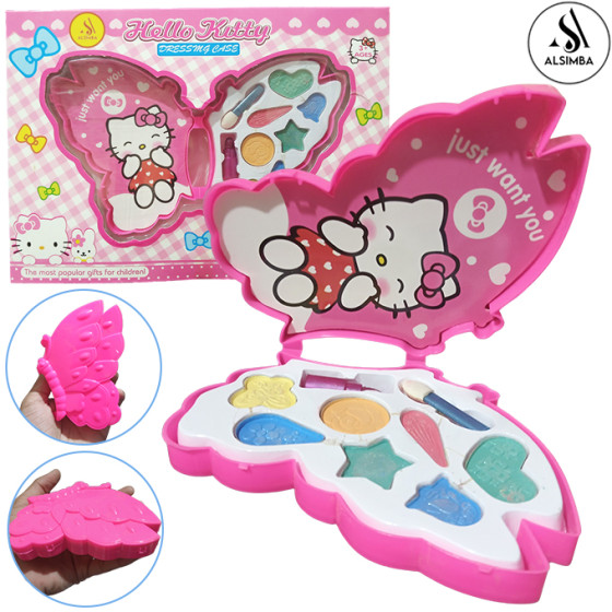 iShopping - Alsimba Girls Mini Makeup Kit Toy Hello Kitty Butterfly Dressing Case (AS-0041)
