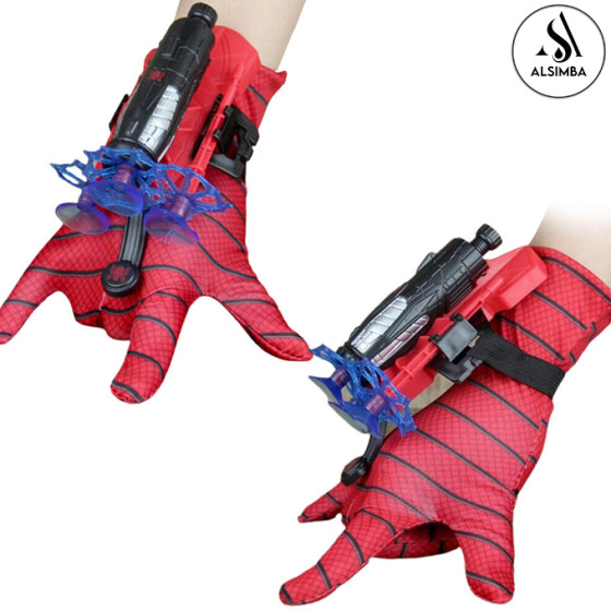 iShopping - Alsimba Marvel Spiderman Web Dart Launcher Set with Gloves and 3 Soft Dart (AS-0058-1)