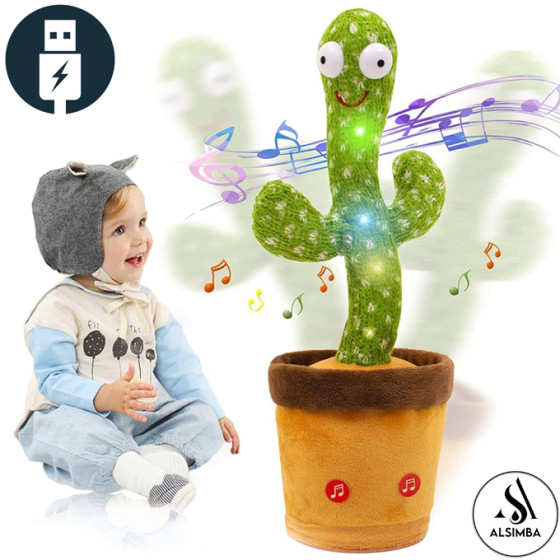 iShopping - Alsimba Rechargeable Swing Body Dancing and Singing Cactus Toy (AS-0077)