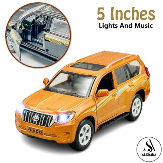 iShopping - Alsimba Toyota Land Cruiser Prado Front Doors Open With Lights and Music Orange (AS-0092)