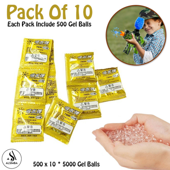 iShopping - Alsimba 5000 Pcs Gel Balls For Gel Blasters Toygun Pack of 10 (AS-0098)