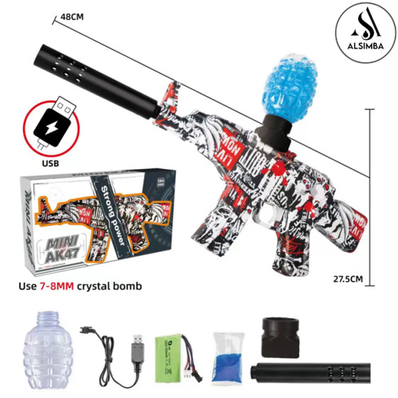 iShopping - Alsimba Gel Blaster Automatic Rechargeable Electric Machine ToyGun (AS-0197-1)