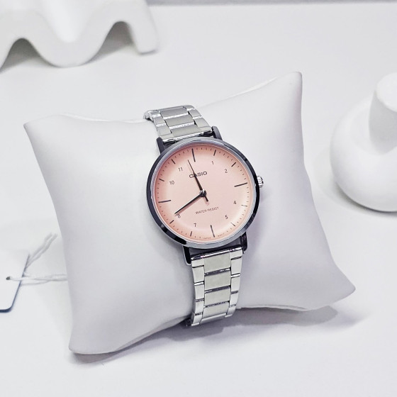 iShopping - Casio Pink Concave Dial Stainless Steel Watch For Women (LTP-VT03D-4B)
