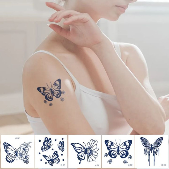 iShopping - Muzamil Store Love Flower Butterfly Temporary Tattoo