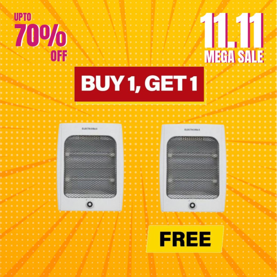 iShopping - Electromax 800W Quartz Heater ([EMIH-1200]) Buy 1 Get 1 Free
