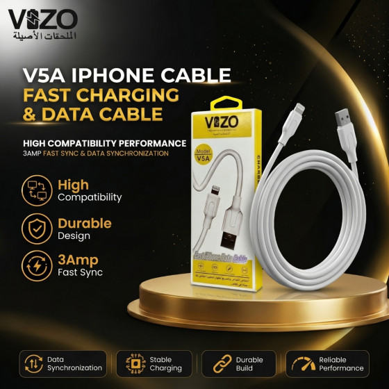 iShopping - Vizo Fast Data Cable For iPhone White (V5A)