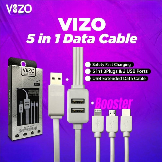 iShopping - Vizo 5 In 1 Fast Charging Data Cable