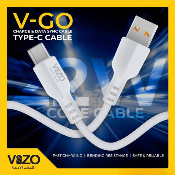 iShopping - Vizo 22W Fast Charging Type-C Data Cable White