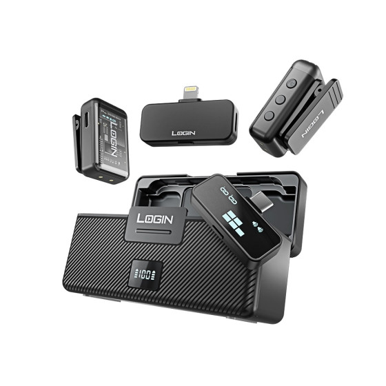 iShopping - Login Noiseless Wireless Vlogging Mic Black (L-251)