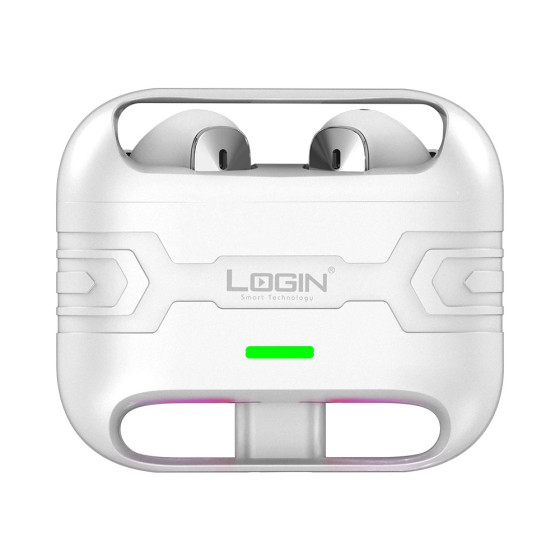iShopping - Login Striker Gaming Earbuds White (L-220)