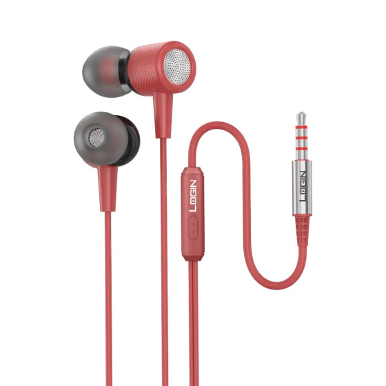iShopping - Login Beat Pro Handsfree - 3.5mm Red (L-302)