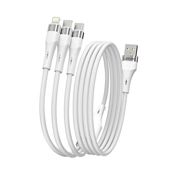 iShopping - Login 3 IN 1 Cable White (L-909)