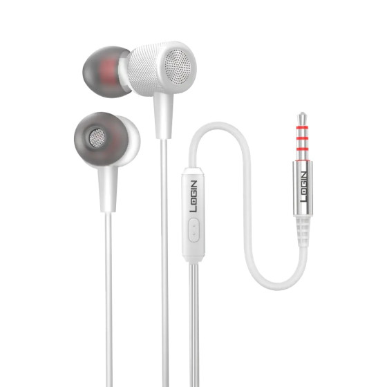 iShopping - Login Beat Pro Handsfree - 3.5mm White (L-302)