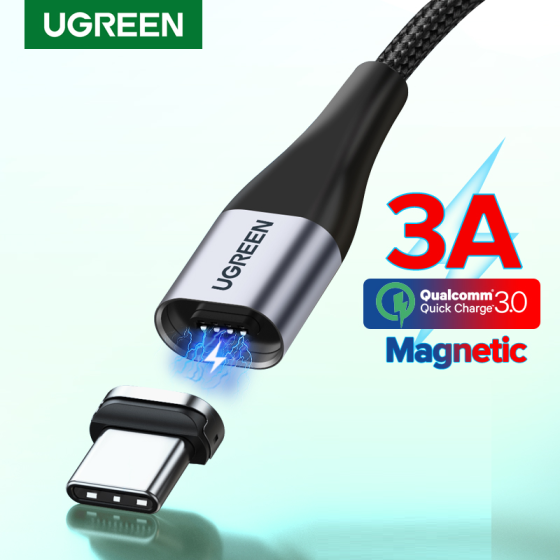 iShopping - UGREEN Magnetic 3A Type-C Fast Charging Cell Mobile Phone Tablet Cable 1M