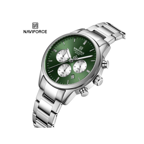 iShopping - Naviforce Executive Chrono Watch For Men Silver (NF-8076-8)