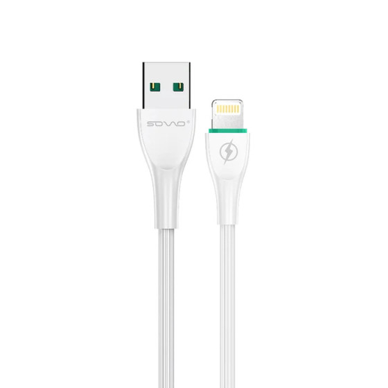 iShopping - SOVO Fast Charging USB To Lightning Cable White - (SC-001)