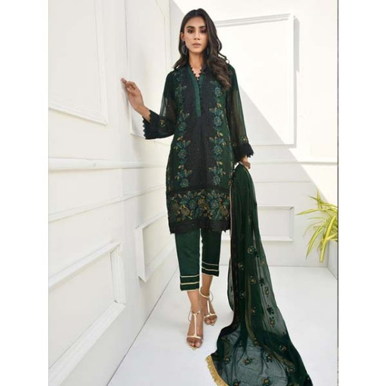 iShopping - Glittire Aura Collection Vol-1 Unstitched 3 Piece (Sparkling Emerald)