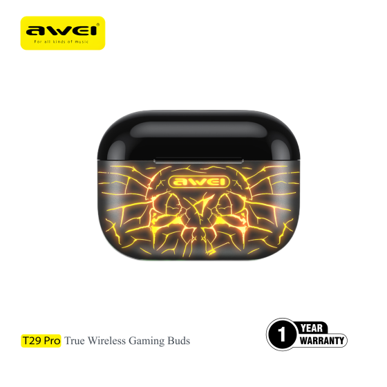 iShopping - AWEI T29 Pro Gaming Wireless Earbuds Debris Pattern Black