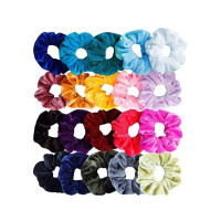 AR Scrunchies Velvet Scrunchies For Women Pack of 15