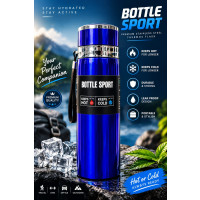 Premium Sport Stainless Steel Water Bottle 750ml - Blue