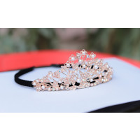 Wish Luxury Crystal Crown Headband For Girls Black