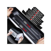Muzamil Store Car Door Fiber Sticker For Audi - 4Pcs