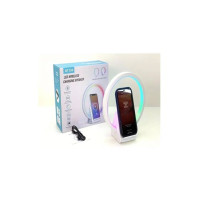 Muzamil Store LED Light Wireless Charging & Bluetooth Speaker BT-256
