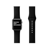 Silicone Straps For Apple Watch Series 1-8 - Black