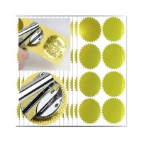 Embossed Seal Stamp Stickers Gold