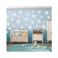 White Daisy Flower Wall Stickers For Home Decor
