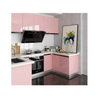 Baby Pink Wallpaper PVC Sheet For Kitchen Cabinet Door