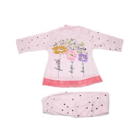 Komfy Printed Baby Dress Pink (NBG062)