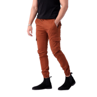 Fashion Trendz Six Pocket Cargo Trousers for Men-Brown-32