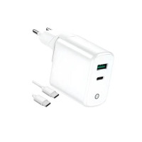 Infinix 20W Wall PD Charger With Type-C To Type-C Cable White (XC05)