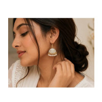 House Of Nar Meenakari Pearl Jhumka Earrings 002