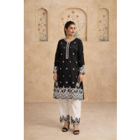 HBH Embroidered Black Kurti