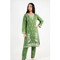 HBH Embroidered Green Kurti