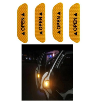 Muzamil Store Car Door Open Sticker Reflective Safety 4Pcs