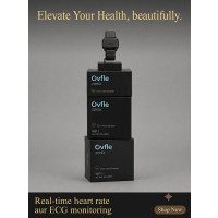 Ovfle Zonix WP-1 All-Day Wellness Tracker & ECG Heart Screener - Screenless Smart Band (IP68 Water Resistant)