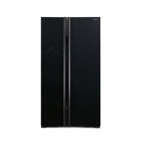 Hitachi Side-By-Side Refrigerator Black 21 cu ft (R-S800P2PB)