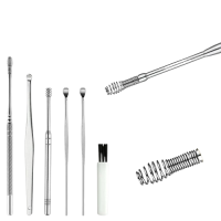 Muzamil Store Stainless Steel Earpick Set of 6Pcs