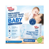Letsshop 200 Fragranced Nappy Bags With Tie Handles