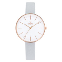 Obaku Leather Watch For Women Light Blue (V211LXVIRL)